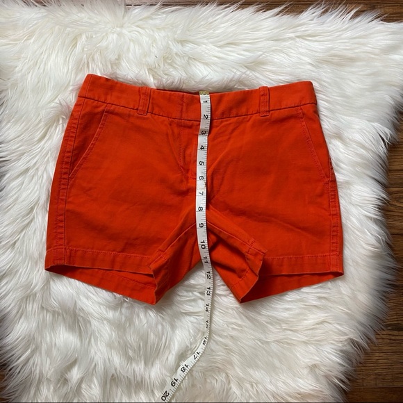 J. Crew Red/Coral Chino Shorts 4” Length Size 0 - Picture 5 of 8